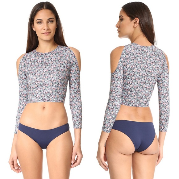 NWT L*Space Floral Sunlit Rashguard Swim Top - Picture 3 of 4